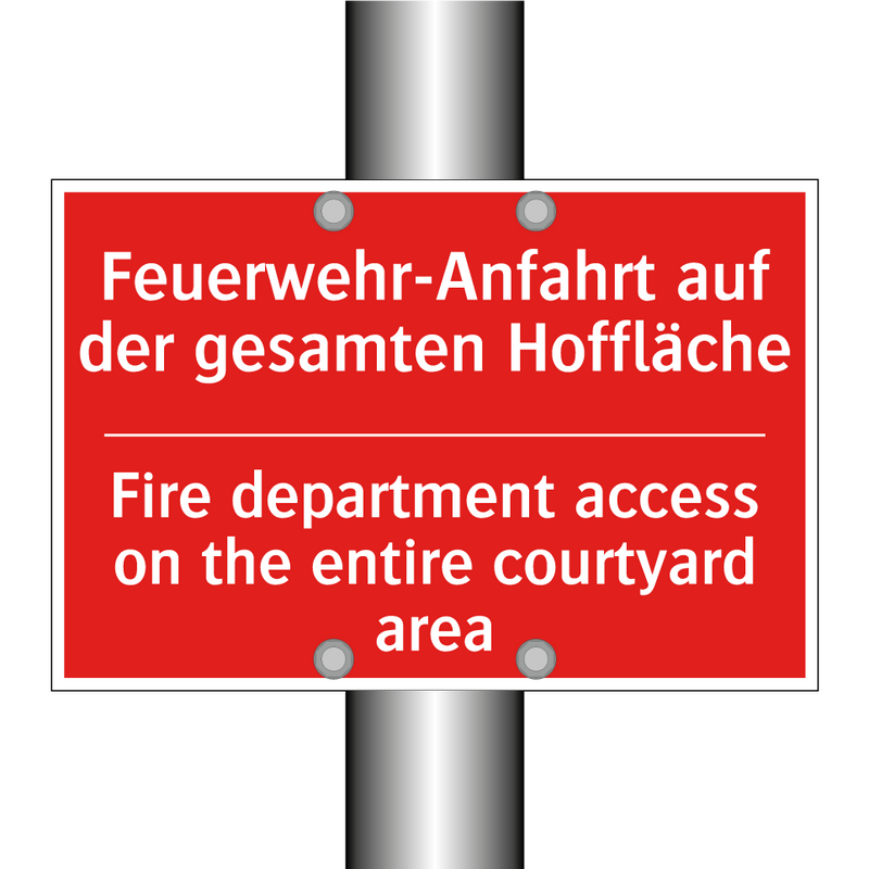 Feuerwehr-Anfahrt auf der gesamten /.../ - Fire department access on the /.../