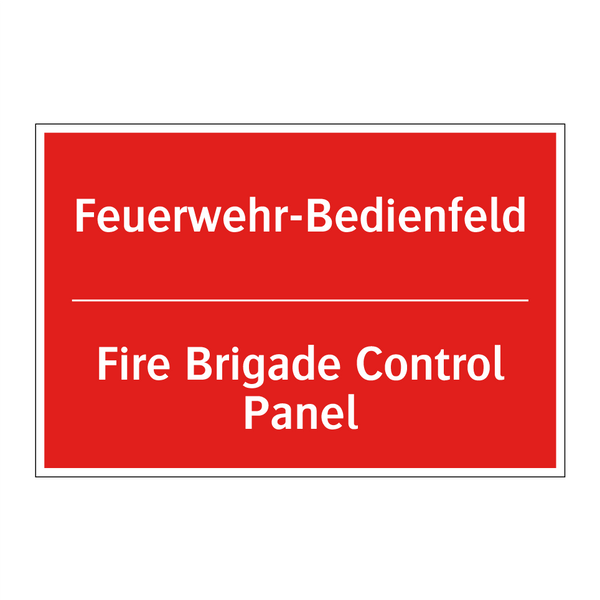 Feuerwehr-Bedienfeld - Fire Brigade Control Panel