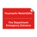 Feuerwehr-Noteinfahrt - Fire Department Emergency Entrance/.../