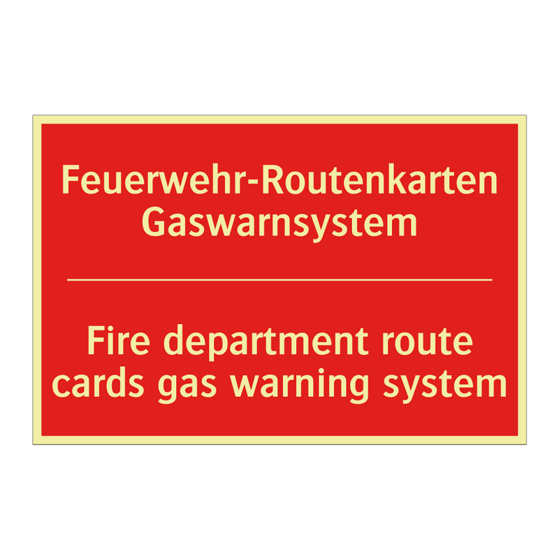 Feuerwehr-Routenkarten Gaswarnsystem/.../ - Fire department route cards gas /.../