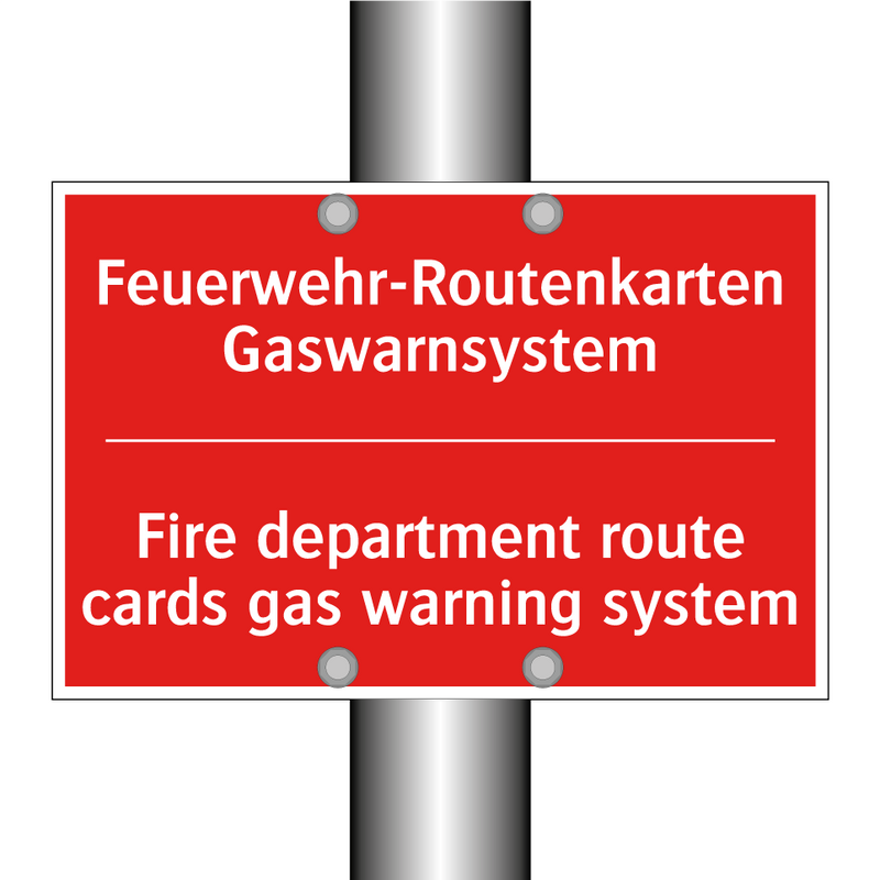 Feuerwehr-Routenkarten Gaswarnsystem/.../ - Fire department route cards gas /.../