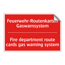 Feuerwehr-Routenkarten Gaswarnsystem/.../ - Fire department route cards gas /.../