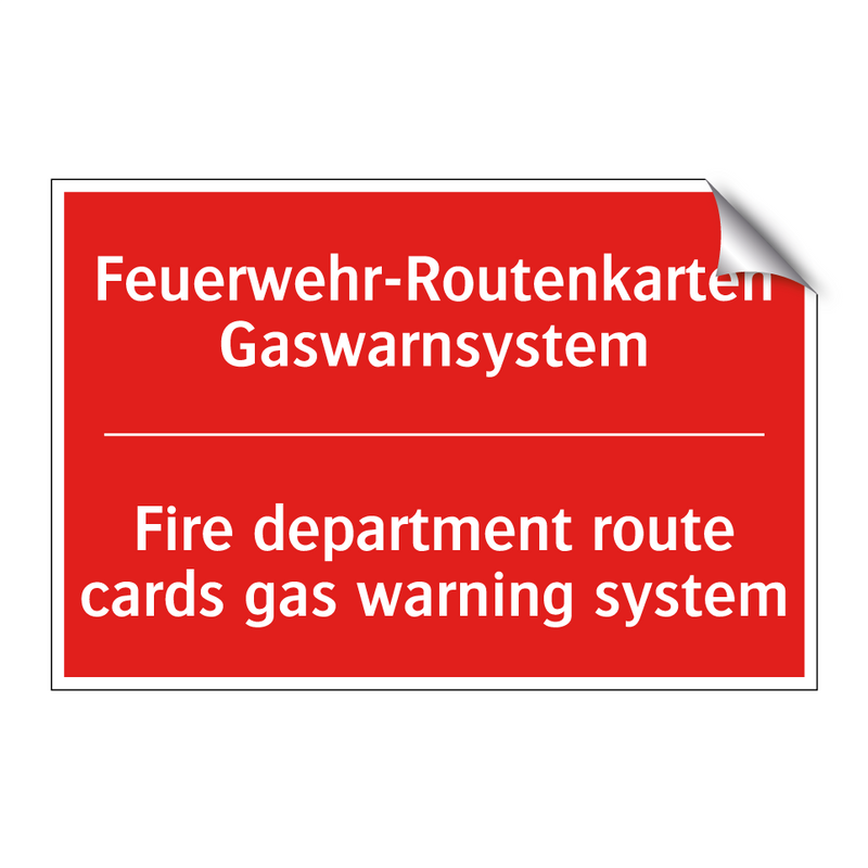 Feuerwehr-Routenkarten Gaswarnsystem/.../ - Fire department route cards gas /.../