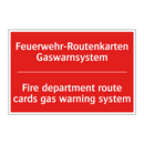 Feuerwehr-Routenkarten Gaswarnsystem/.../ - Fire department route cards gas /.../