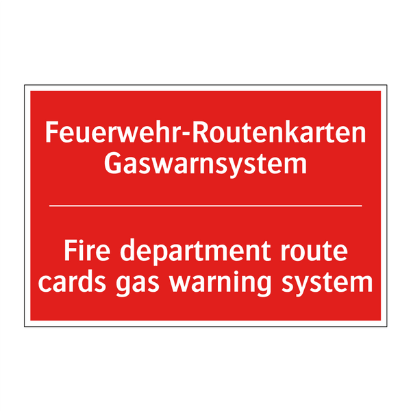 Feuerwehr-Routenkarten Gaswarnsystem/.../ - Fire department route cards gas /.../