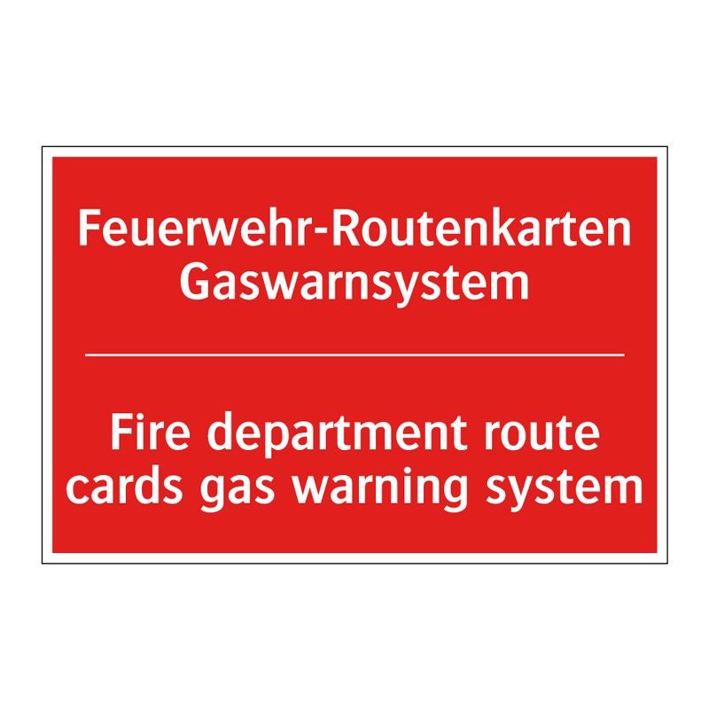 Feuerwehr-Routenkarten Gaswarnsystem/.../ - Fire department route cards gas /.../