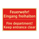 Feuerwehr! Eingang freihalten - Fire department! Keep entrance /.../