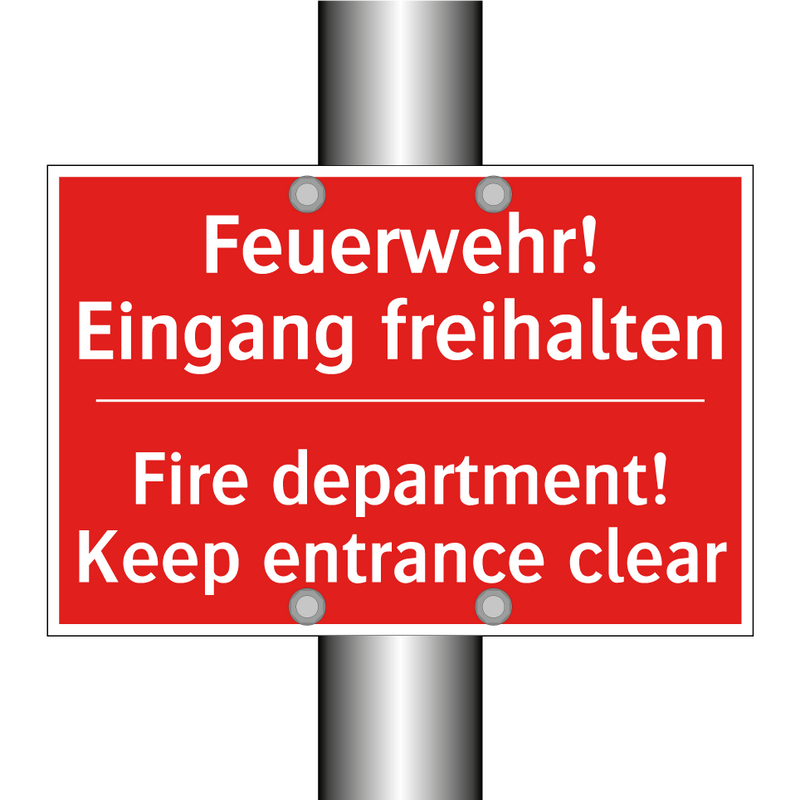 Feuerwehr! Eingang freihalten - Fire department! Keep entrance /.../