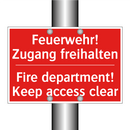 Feuerwehr! Zugang freihalten - Fire department! Keep access clear/.../