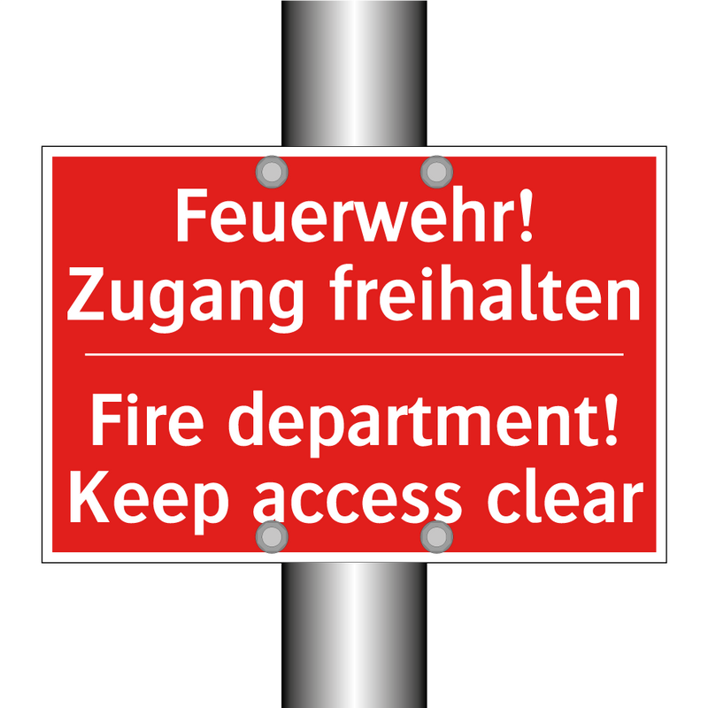 Feuerwehr! Zugang freihalten - Fire department! Keep access clear/.../