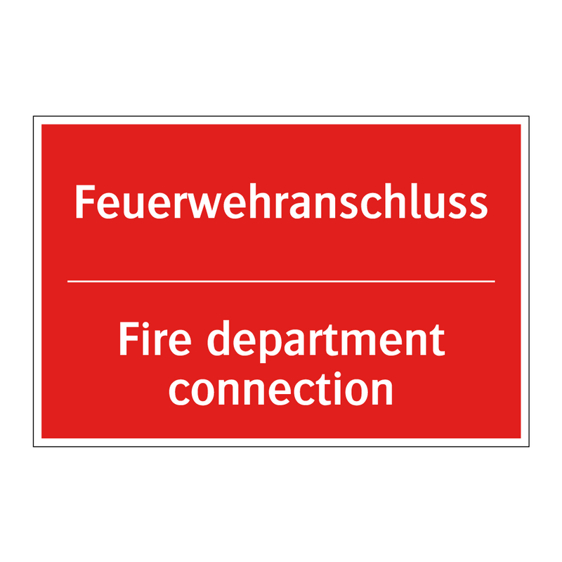 Feuerwehranschluss - Fire department connection
