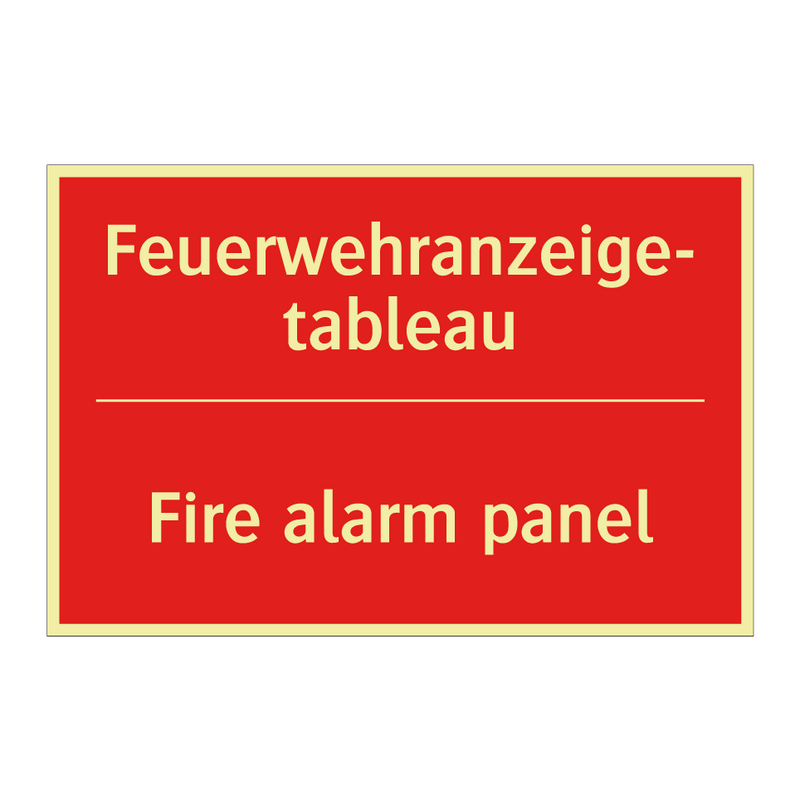 Feuerwehranzeige- tableau - Fire alarm panel