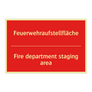 Feuerwehraufstellfläche - Fire department staging area
