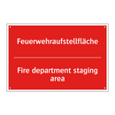 Feuerwehraufstellfläche - Fire department staging area