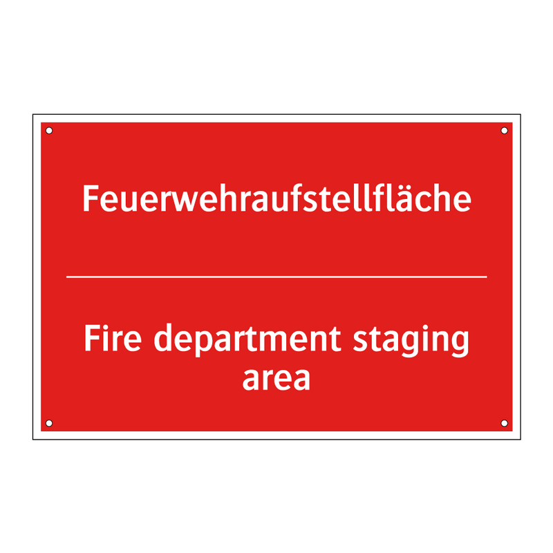 Feuerwehraufstellfläche - Fire department staging area
