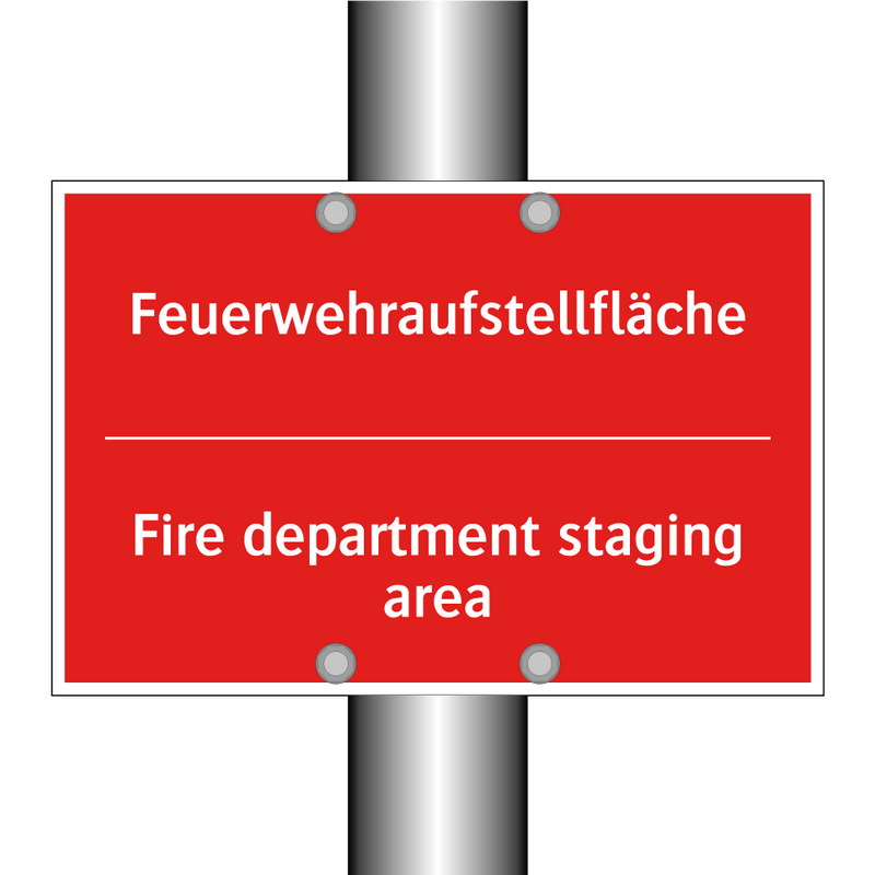 Feuerwehraufstellfläche - Fire department staging area