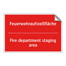 Feuerwehraufstellfläche - Fire department staging area