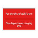 Feuerwehraufstellfläche - Fire department staging area