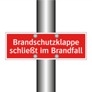 Brandschutzklappe schließt im Brandfall