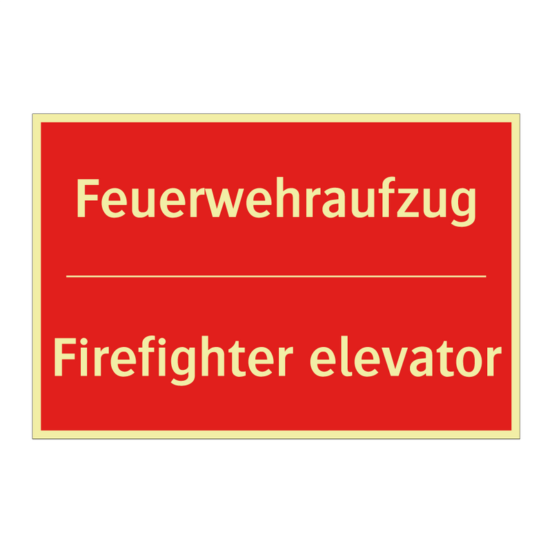 Feuerwehraufzug - Firefighter elevator
