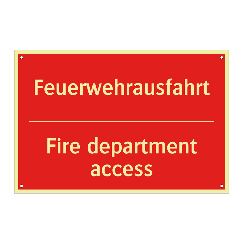 Feuerwehrausfahrt - Fire department access
