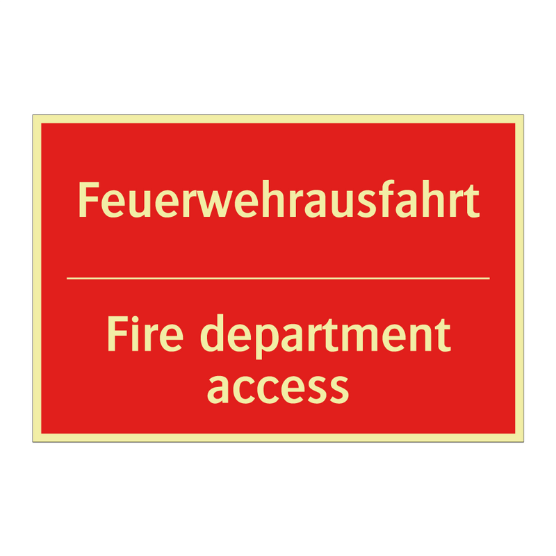 Feuerwehrausfahrt - Fire department access