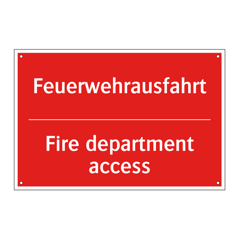 Feuerwehrausfahrt - Fire department access