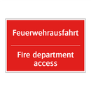 Feuerwehrausfahrt - Fire department access