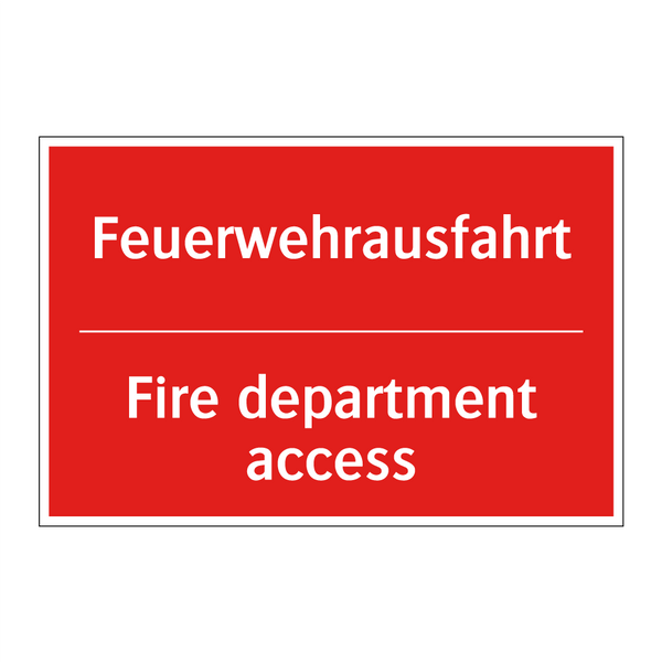 Feuerwehrausfahrt - Fire department access