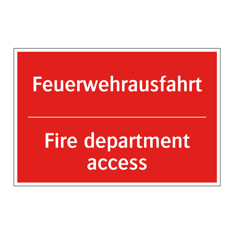 Feuerwehrausfahrt - Fire department access