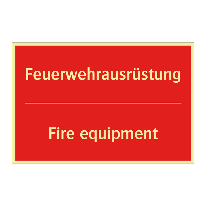 Feuerwehrausrüstung - Fire equipment
