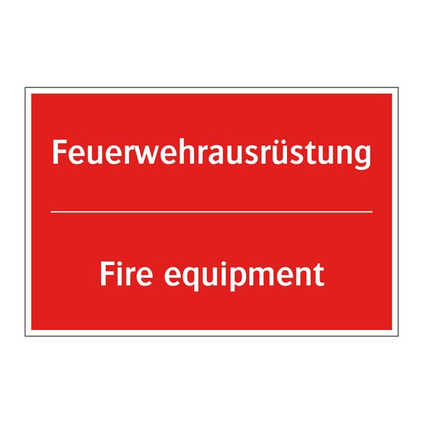 Feuerwehrausrüstung - Fire equipment