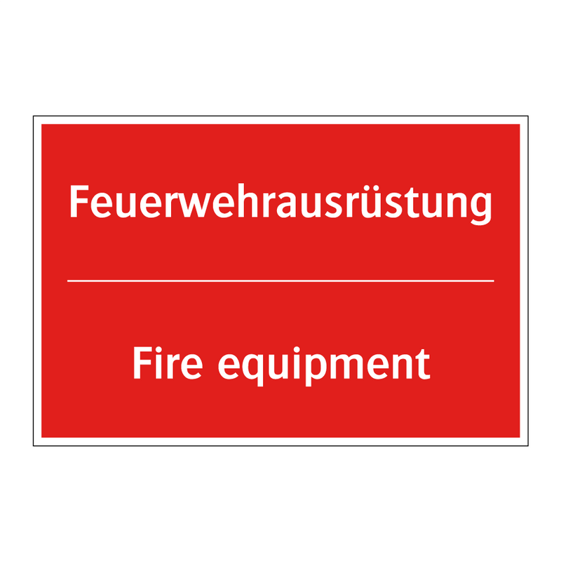 Feuerwehrausrüstung - Fire equipment
