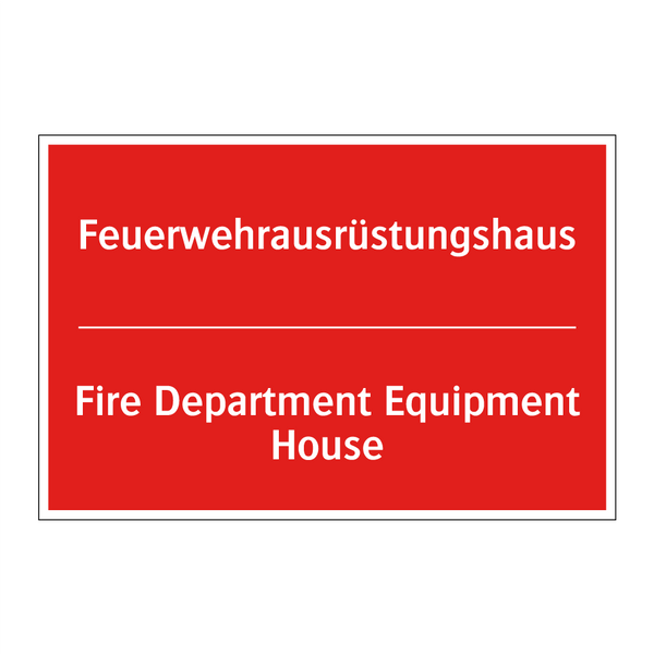 Feuerwehrausrüstungshaus - Fire Department Equipment House/.../