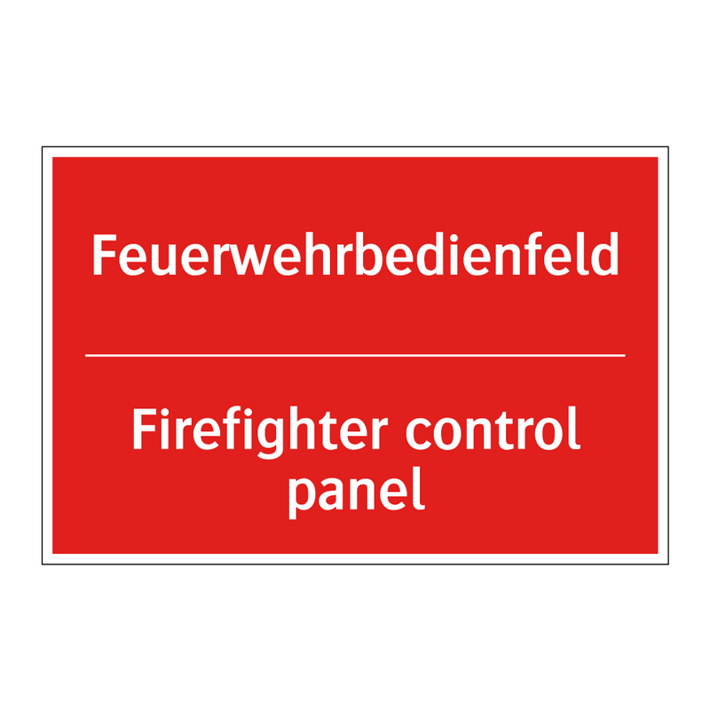 Feuerwehrbedienfeld - Firefighter control panel