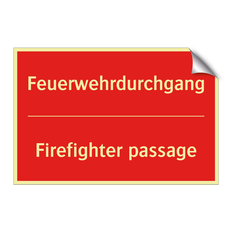 Feuerwehrdurchgang - Firefighter passage
