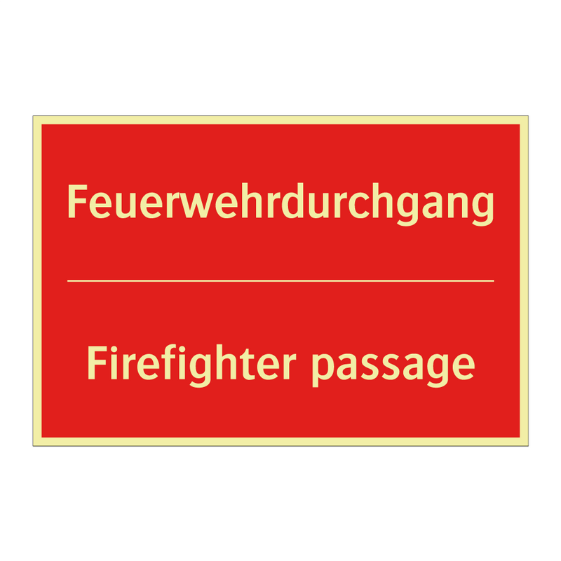 Feuerwehrdurchgang - Firefighter passage