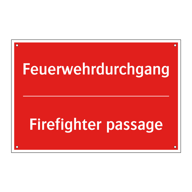 Feuerwehrdurchgang - Firefighter passage
