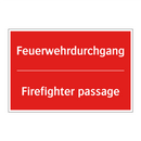 Feuerwehrdurchgang - Firefighter passage