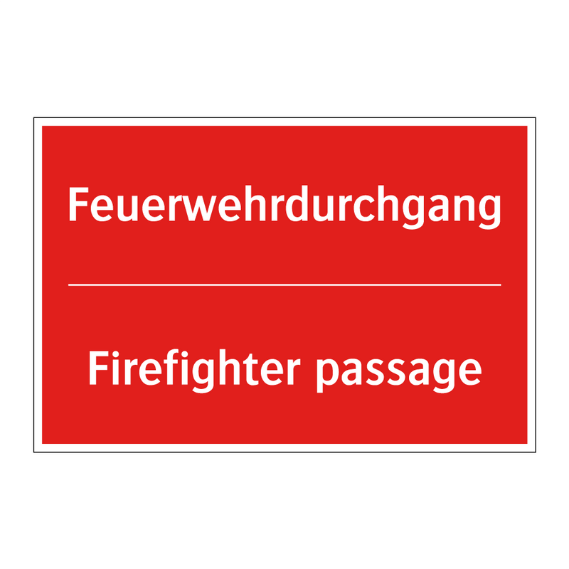 Feuerwehrdurchgang - Firefighter passage