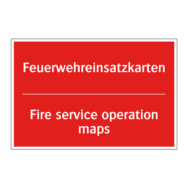 Feuerwehreinsatzkarten - Fire service operation maps