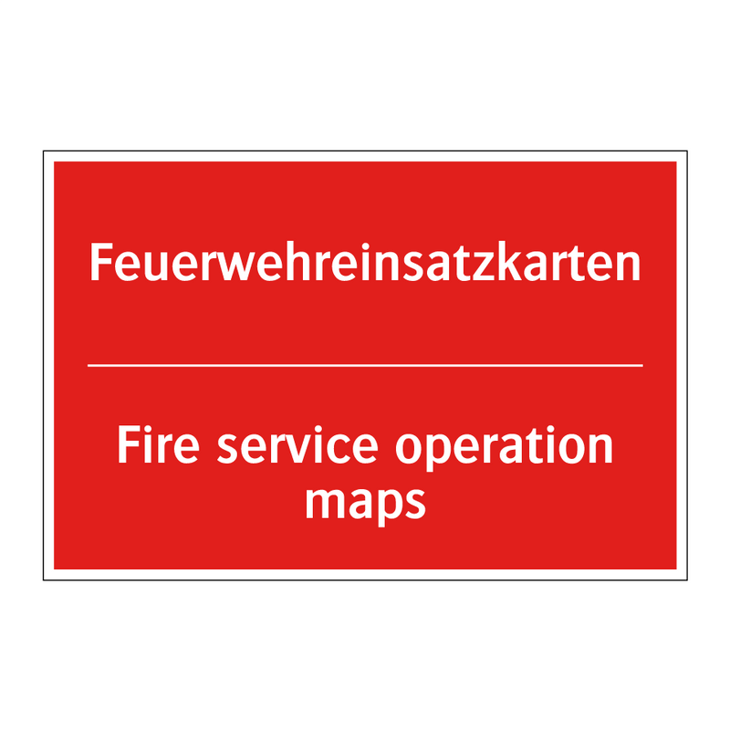 Feuerwehreinsatzkarten - Fire service operation maps