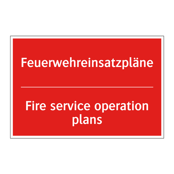 Feuerwehreinsatzpläne - Fire service operation plans