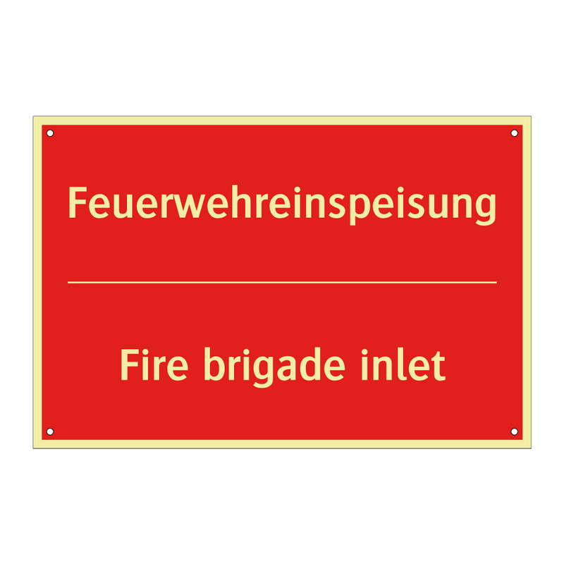 Feuerwehreinspeisung - Fire brigade inlet