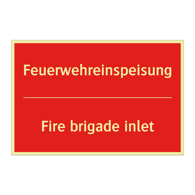 Feuerwehreinspeisung - Fire brigade inlet