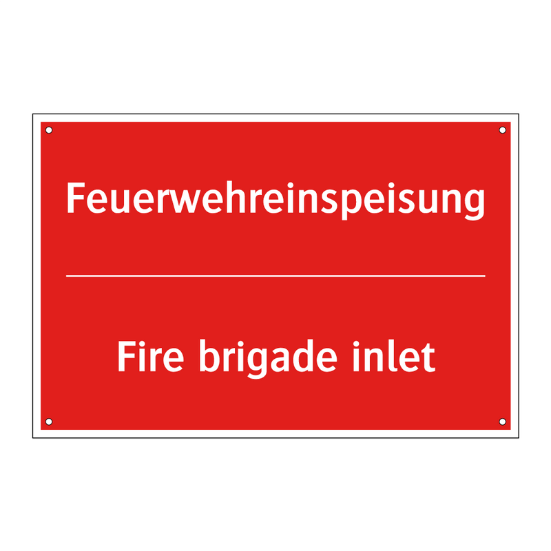 Feuerwehreinspeisung - Fire brigade inlet