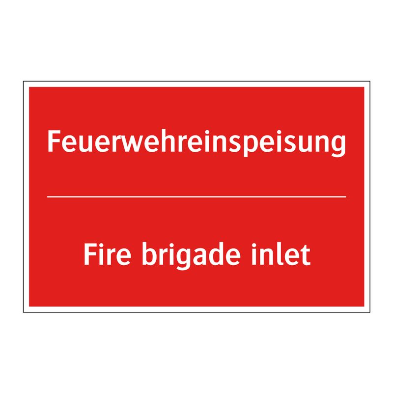 Feuerwehreinspeisung - Fire brigade inlet