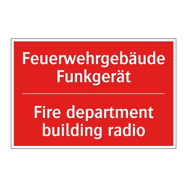 Feuerwehrgebäude Funkgerät - Fire department building radio