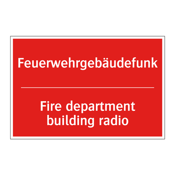Feuerwehrgebäudefunk - Fire department building radio