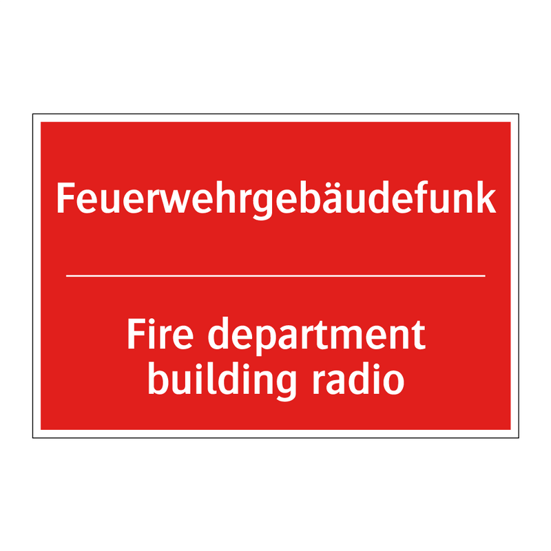 Feuerwehrgebäudefunk - Fire department building radio